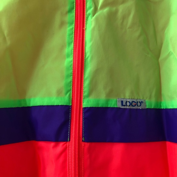 Vintage neon windbreaker jacket - Picture 2 of 7